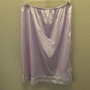 Lilac Lace Bow Skirt/Slip Large /XLarge